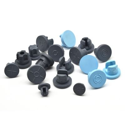Blue Butyl Rubber Stoppers 13mm Glass Bottle Rubber Stopper For Injection Vials