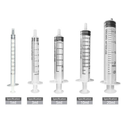 CE ISO 10ml Luer Slip Syringe Accessories 25ml Luer Lock Slip Tip Syringe